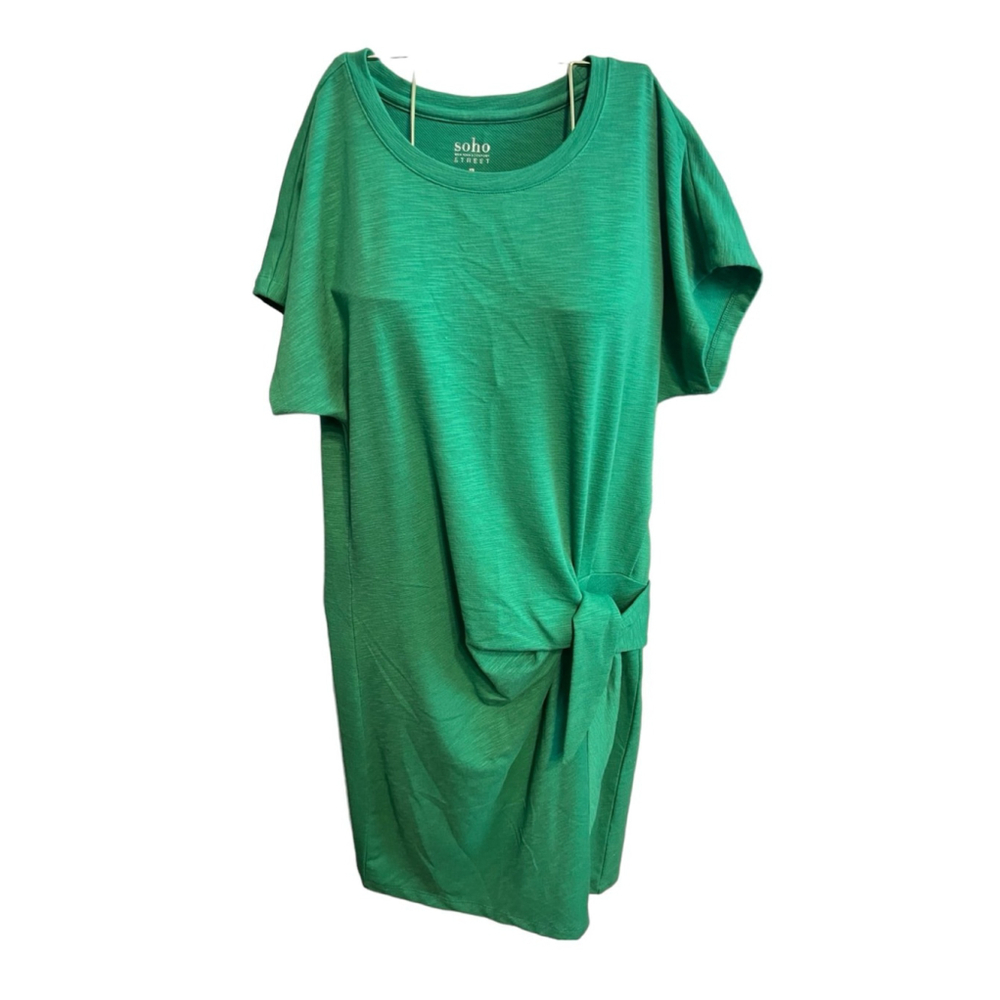 New New York & Company Soho Street Green Wrap T-Shirt Dress - Picture 6 of 6